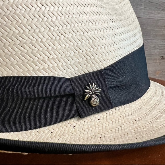 SALE TODAY!✨Tommy Bahama Cream/Black Stylish Straw Raffia Hat - Picture 10 of 15